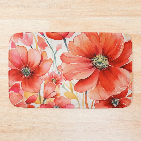 Item preview, Red White Flower Pattern Spring Aesthetic Marguerite Blasingame Watercoloring Watercolor designed and sold by SMARTKIT  DESIGNAGENCY.