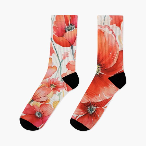 Item preview, Red White Flower Pattern Spring Aesthetic Marguerite Blasingame Watercoloring Watercolor designed and sold by SMARTKIT  DESIGNAGENCY.