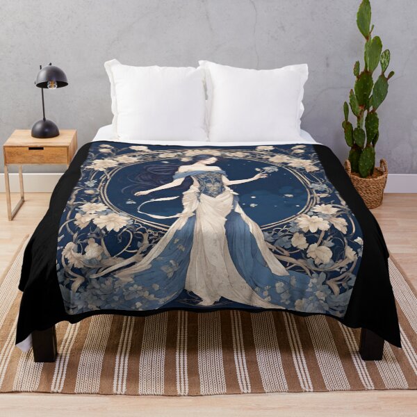 Item preview, Emilie - Timeless elegance: Mucha-inspired beauty in shades of blue designed and sold by BPMagic.