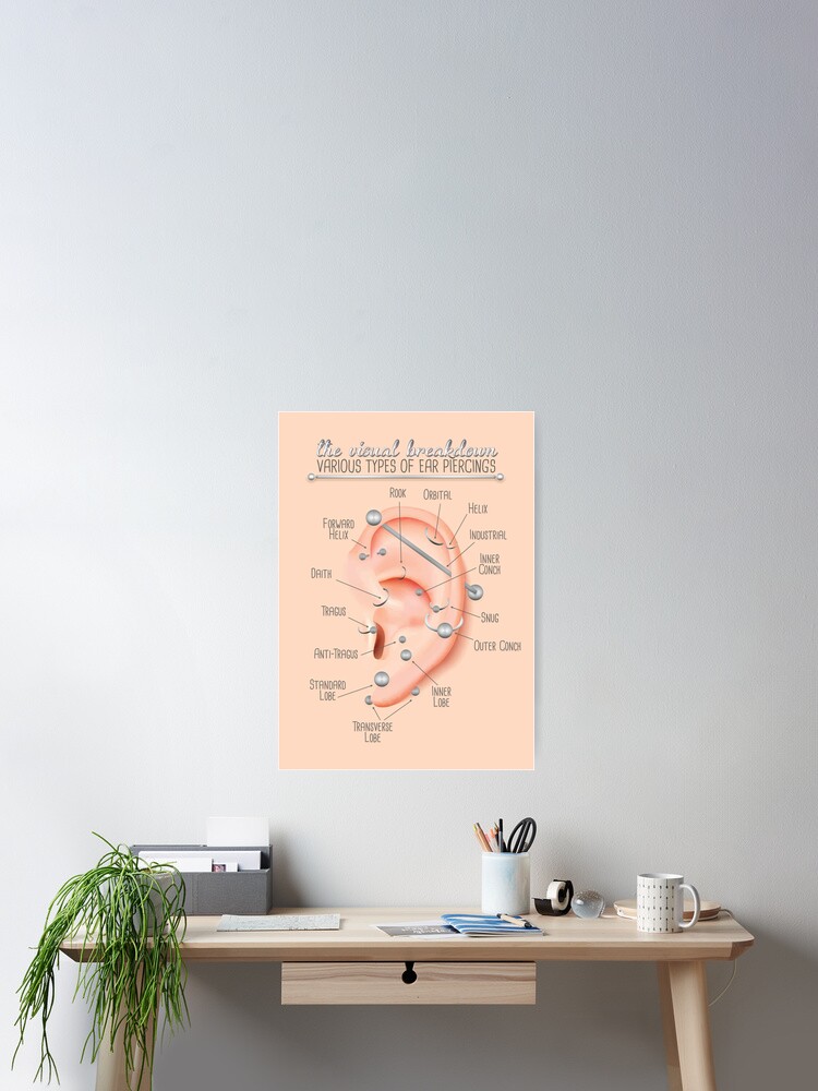 Ear Piercing Chart Infographic | Poster