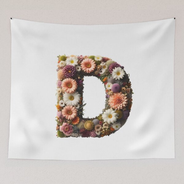 Item preview, Letter “D” containing flowers designed and sold by yeekazar.