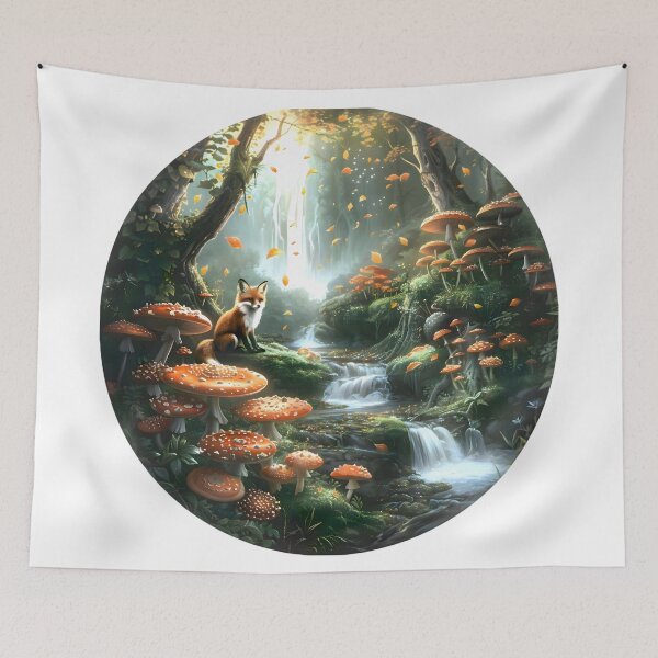 Item preview, Mystical Forest Haven: Fox's Hideaway designed and sold by AI-Only Creations.