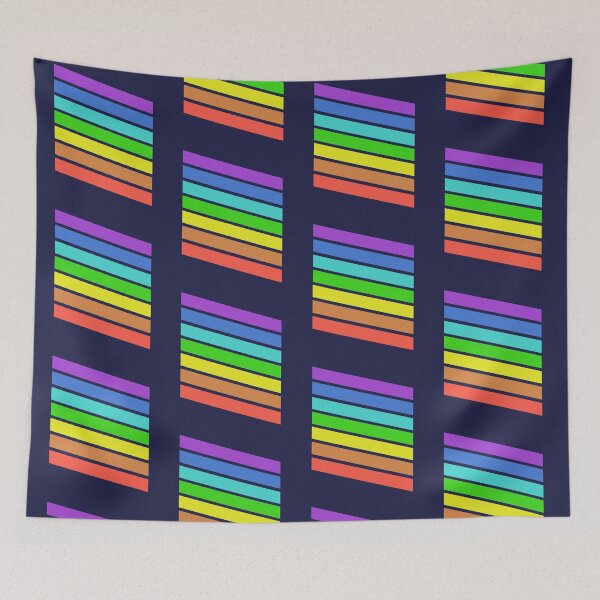 Item preview, Retro 70's Rainbow Lines designed and sold by zibziby.