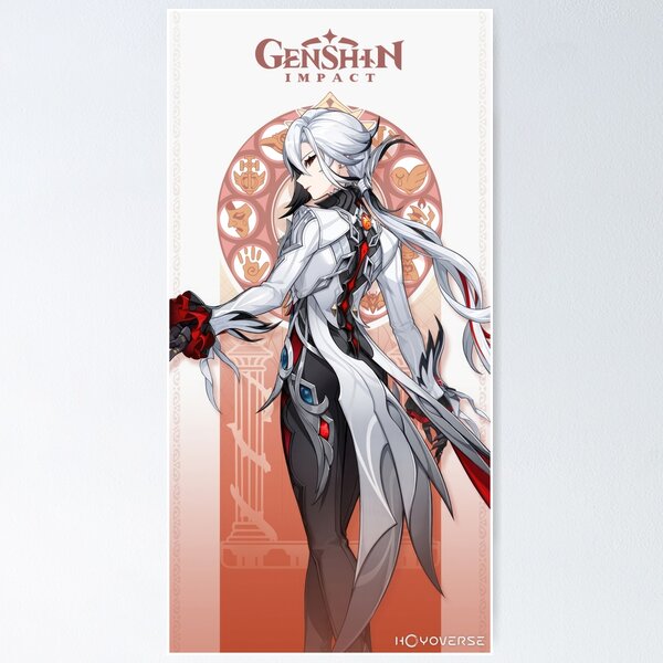 Item preview, Arlecchino Official poster, Genshin Impact designed and sold by Astral Drop.