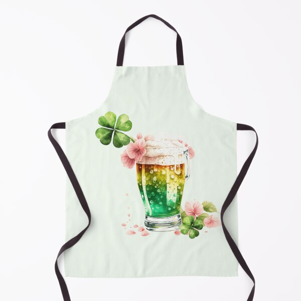 Item preview, St. Patrick's Day Beer with Festive Floral Decoration designed and sold by Margival.