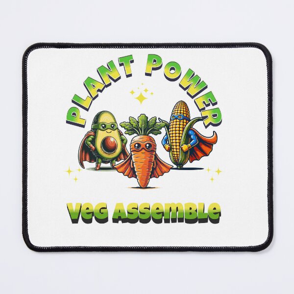 Item preview, Plant Power - Veg Assemble Superhero Trio Tee designed and sold by BoughtTheTShirt.