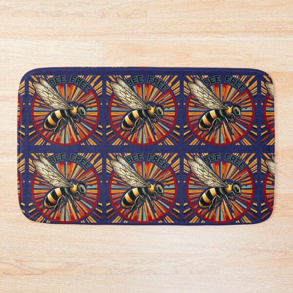 Item preview, Sunny Flight: Retro Bee Freedom FREE BEE designed and sold by leyfinder.