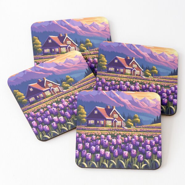 Item preview, Purple Tulip Fields designed and sold by VeiledVision.