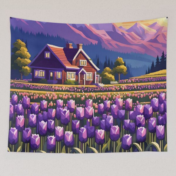Item preview, Purple Tulip Fields designed and sold by VeiledVision.