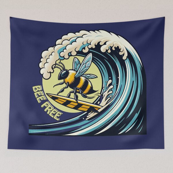 Item preview, Crest of Freedom: BEE FREE on the Wave FREE BEE designed and sold by leyfinder.