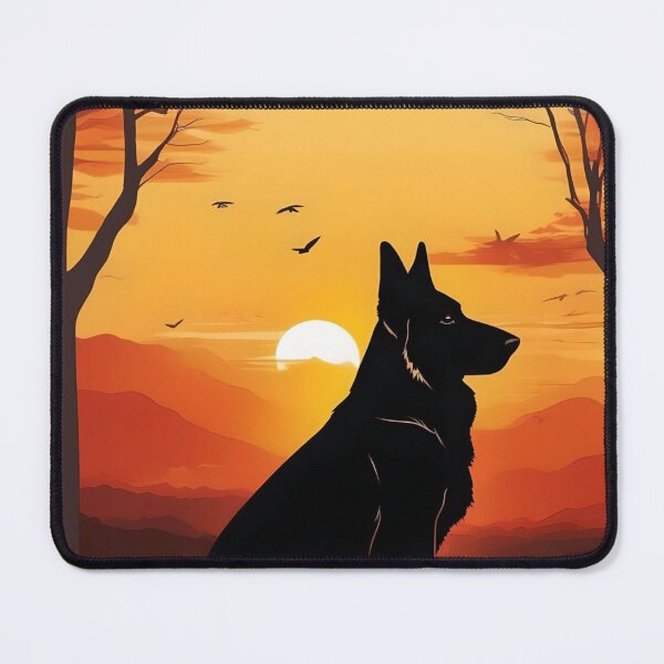 Item preview, German Shepherd - "Shepherd's Silhouette Sunset" designed and sold by Kappadog.