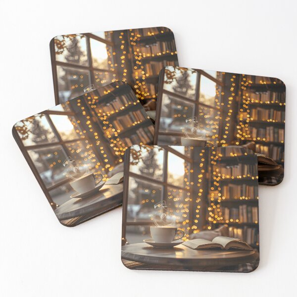Item preview, Tranquil Café Retreat: Bookish Bliss designed and sold by AI-Only Creations.