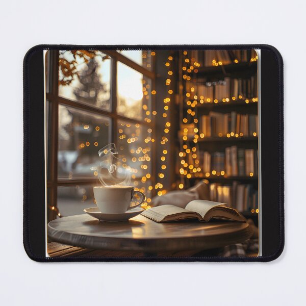 Item preview, Tranquil Café Retreat: Bookish Bliss designed and sold by AI-Only Creations.