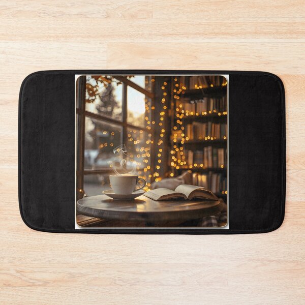 Item preview, Tranquil Café Retreat: Bookish Bliss designed and sold by AI-Only Creations.