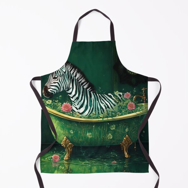 Item preview, a zebra bathing inside a clawfoot bathtub designed and sold by Angelandspot.