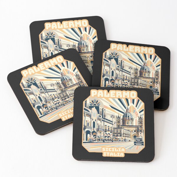 Item preview, Vintage palermo sicily italy Landmark Skyline. Travel souvernir. designed and sold by Unitepeople.