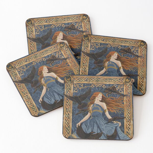 Item preview, Celtic Goddess Anand with Ravens (Variation) designed and sold by OccultDreams.