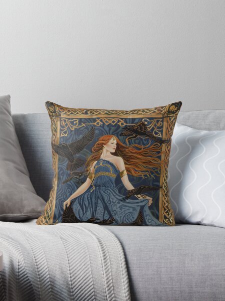 Item preview, Celtic Goddess Anand with Ravens (Variation) designed and sold by OccultDreams.