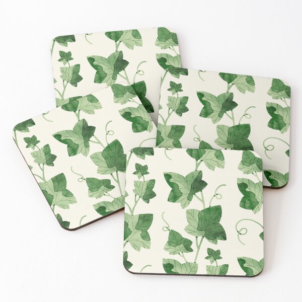 Item preview, Green watercolor ivy pattern designed and sold by helga-wigandt.