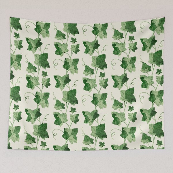 Item preview, Green watercolor ivy pattern designed and sold by helga-wigandt.