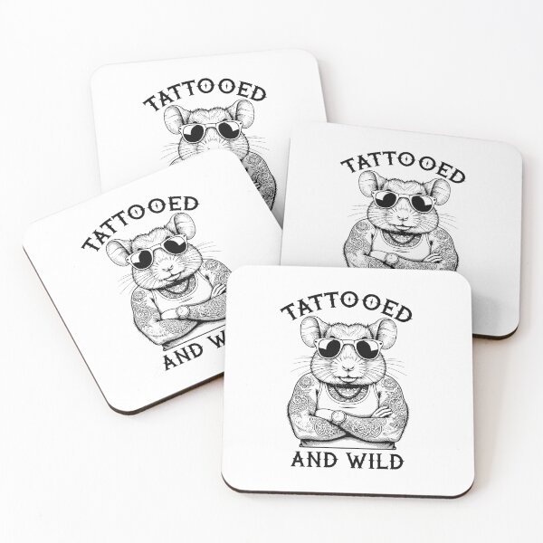 Item preview, Tattooed And Wild Funny Inked Hamster Animal Tattoo Lover designed and sold by GrandeDuc.