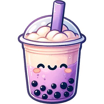 "Cute Taro Bubble Tea " Sticker for Sale by Emitropy | Redbubble