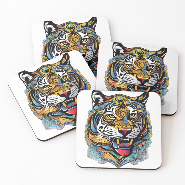 Item preview, Artistic Colorful Abstract Tiger Face Zoo Pals designed and sold by sportsimpact.