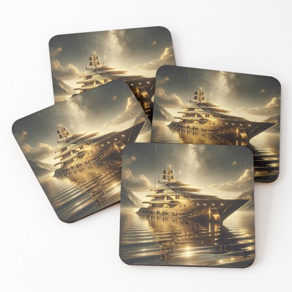 Item preview, Navy Yacht: Aristocratic Elegance in Geometric Style designed and sold by ByDigitalDream.