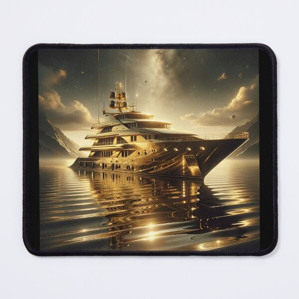 Item preview, Navy Yacht: Aristocratic Elegance in Geometric Style designed and sold by ByDigitalDream.