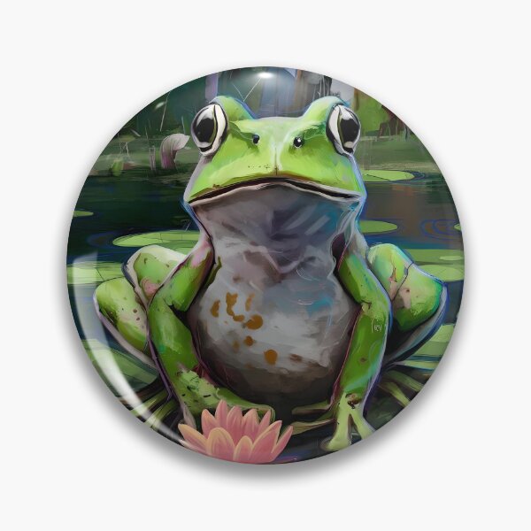 Item preview, Froggy on water lily leaves designed and sold by Tajdi.