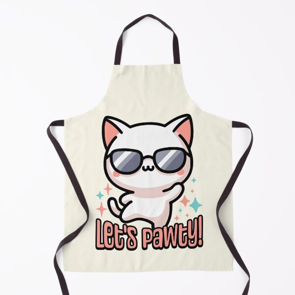 Item preview, Let's Pawty! Cute Dancing Cat Pun designed and sold by PMCreative.