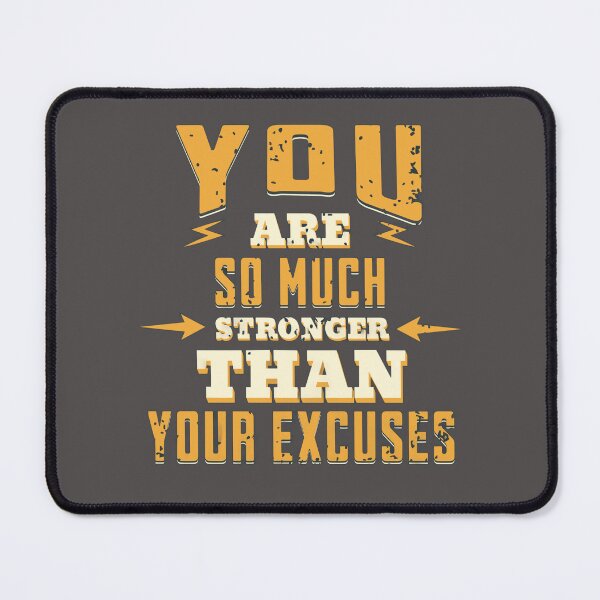 Item preview, You Are Much Stronger Than Your Excuses T Shirt - Inspirational T-Shirt - Motivational Apparel - Gym Fitness Tees - Weight Lifting Apparel, designed and sold by Shalinistudio.