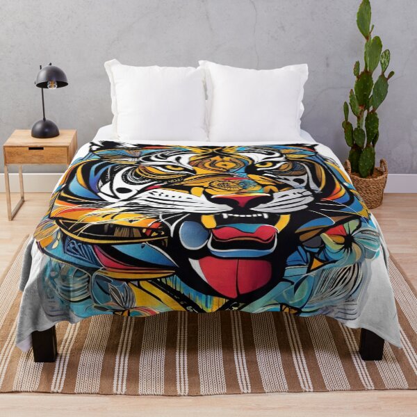 Item preview, Artistic Colorful Abstract Tiger Face Zoo Pals designed and sold by sportsimpact.