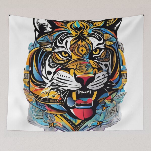 Item preview, Artistic Colorful Abstract Tiger Face Zoo Pals designed and sold by sportsimpact.