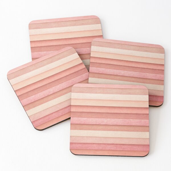 Item preview, Blush pink striped watercolor stripes paper collage designed and sold by patterncrow.