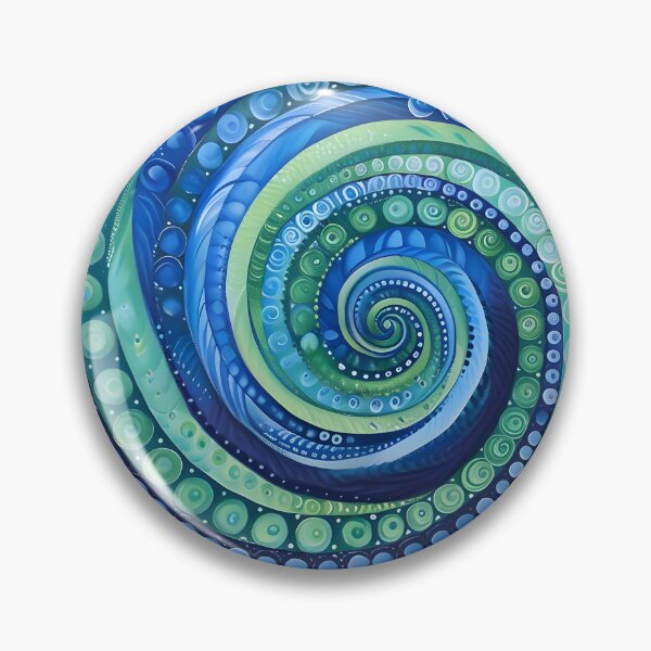 Item preview, Infinity spiral in blue and green designed and sold by dcrc.