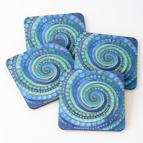 Item preview, Infinity spiral in blue and green designed and sold by dcrc.