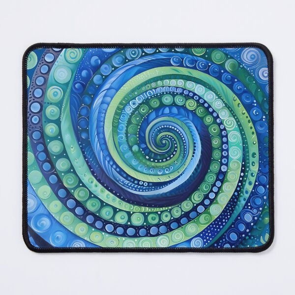 Item preview, Infinity spiral in blue and green designed and sold by dcrc.