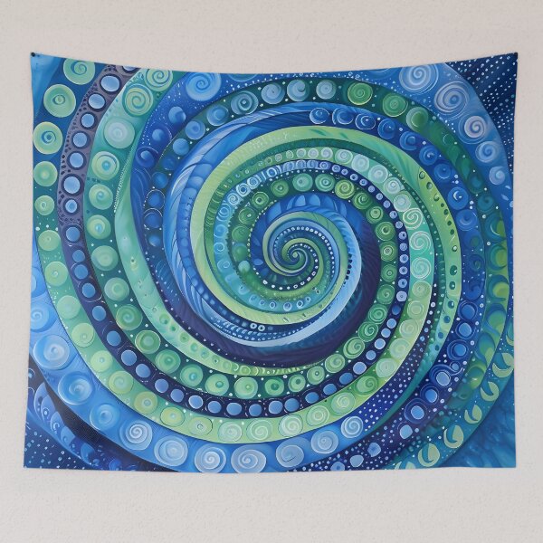 Item preview, Infinity spiral in blue and green designed and sold by dcrc.