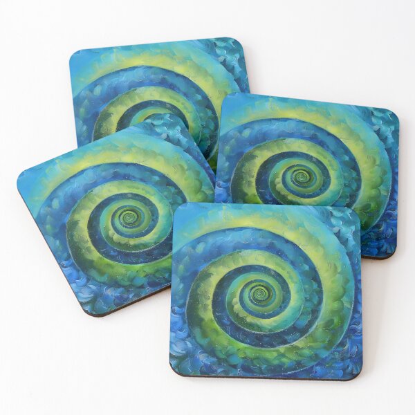 Item preview, Infinity spiral in blue and green designed and sold by dcrc.