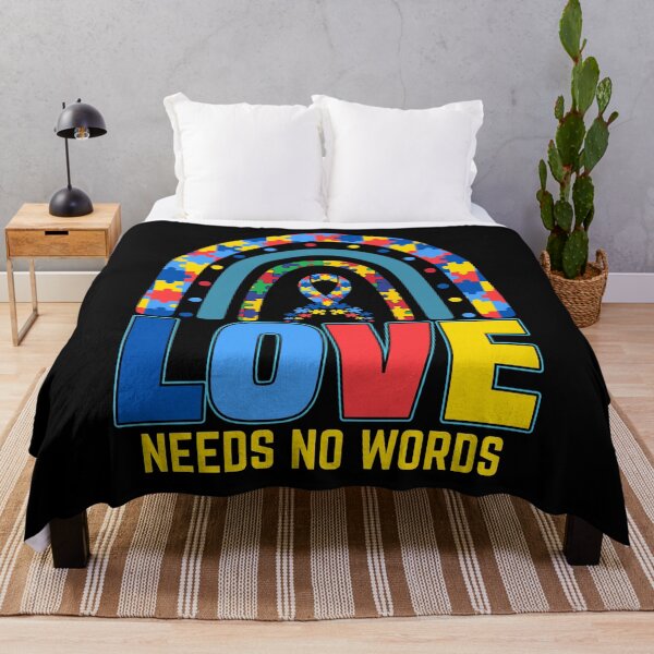 Item preview, Love Needs No Words - Autistic Gril Boy autism Awareness  designed and sold by Smix Pixels.