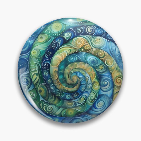 Item preview, infinity spiral in blue and green designed and sold by dcrc.