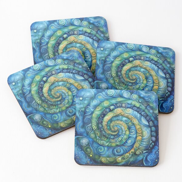 Item preview, infinity spiral in blue and green designed and sold by dcrc.