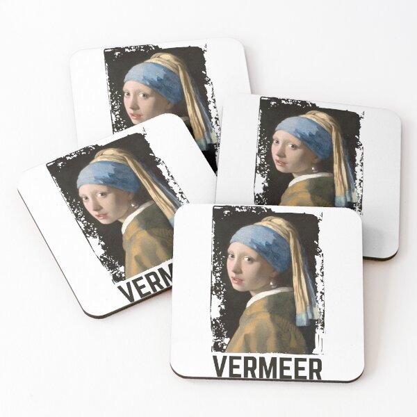 Item preview, Girl with a Pearl Earring grunge Vermeer text designed and sold by EmeraldeaArt.