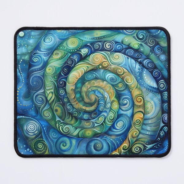 Item preview, infinity spiral in blue and green designed and sold by dcrc.