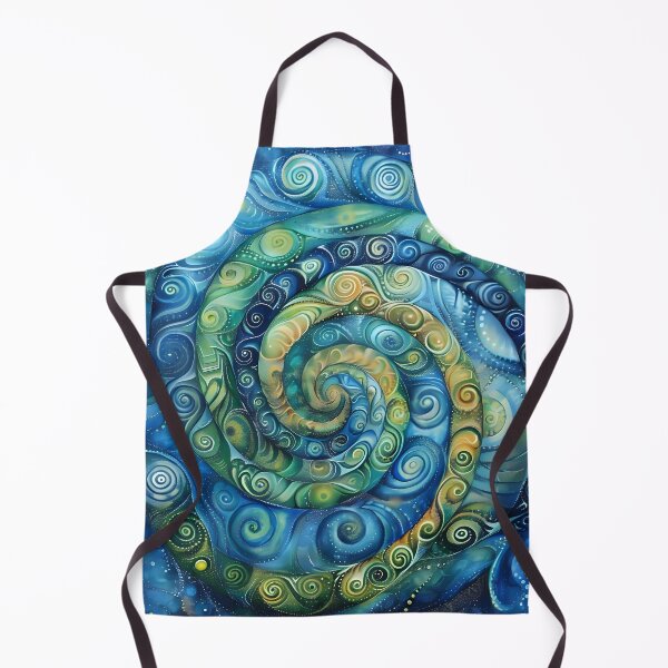 Item preview, infinity spiral in blue and green designed and sold by dcrc.