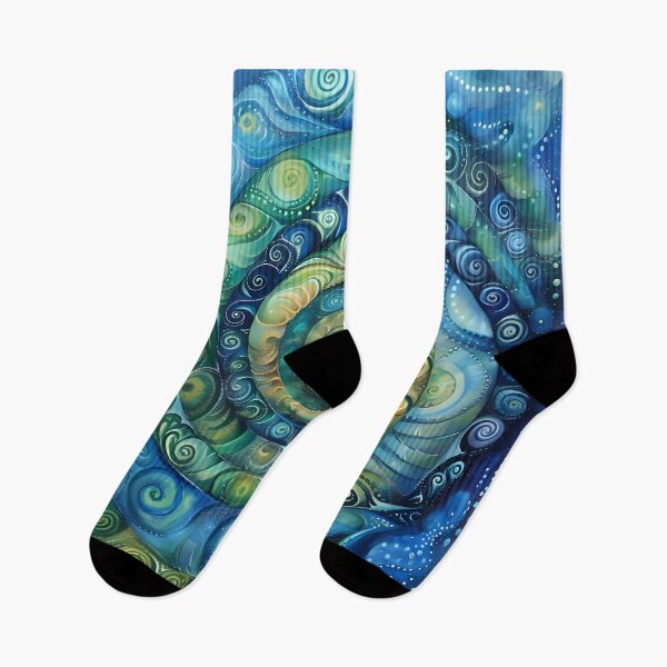 Item preview, infinity spiral in blue and green designed and sold by dcrc.