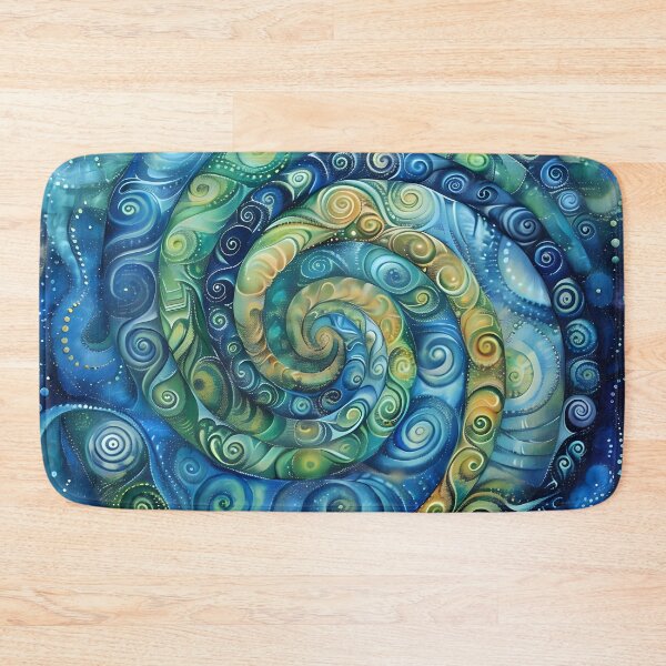 Item preview, infinity spiral in blue and green designed and sold by dcrc.