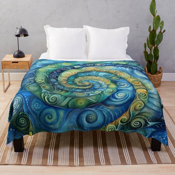 Item preview, infinity spiral in blue and green designed and sold by dcrc.