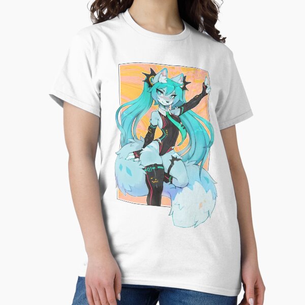 Vista previa del artículo con la obra «Miku kitsune», diseñado y vendido por waspsalad.